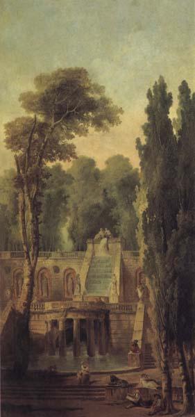  Landscape with Terrace and Cascade